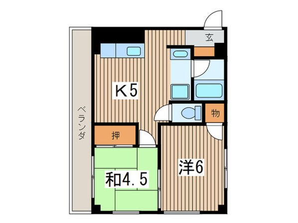 西海岸ハイツの物件間取画像